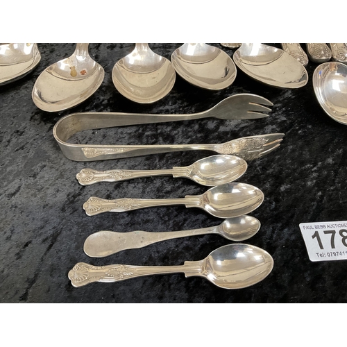 178 - QTY OF SILVER PLATED CUTLERY