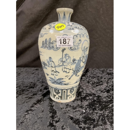 187 - VINTAGE ORIENTAL VASE H10