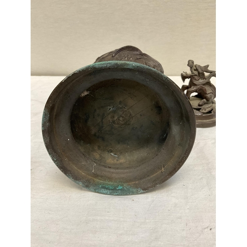 193 - EARLY BRONZE INCENSE BURNER H10