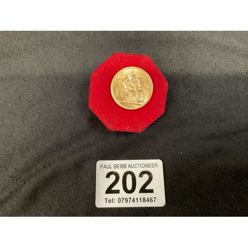 202 - 1912 GOLD SOVREIGN TOTAL WEIGHT 8G