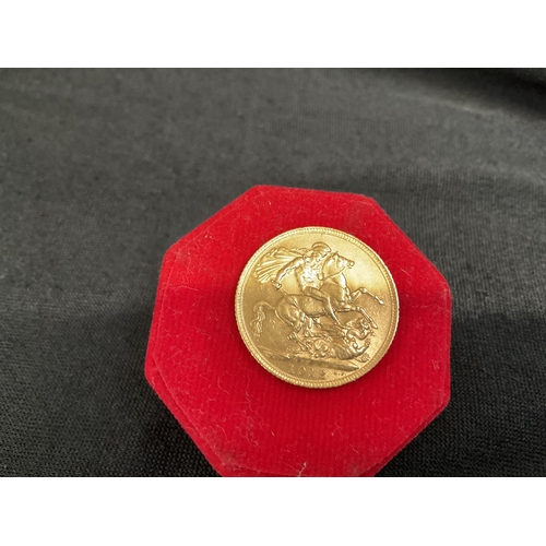 202 - 1912 GOLD SOVREIGN TOTAL WEIGHT 8G