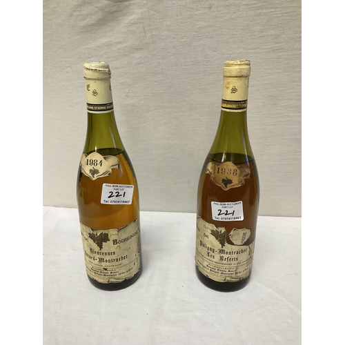 221 - 2 BOTTLES OF WINE DATED 1984 AND 1988 AND A BOTTLE OF CHAMPAGNE