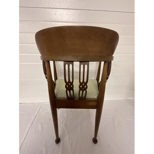 228 - EDWARDIAN MAHOGANY INLAID ARMCHAIR