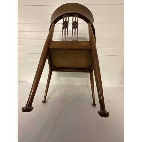 228 - EDWARDIAN MAHOGANY INLAID ARMCHAIR