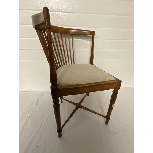 229 - EDWARDIAN MAHOGANY CORNER CHAIR