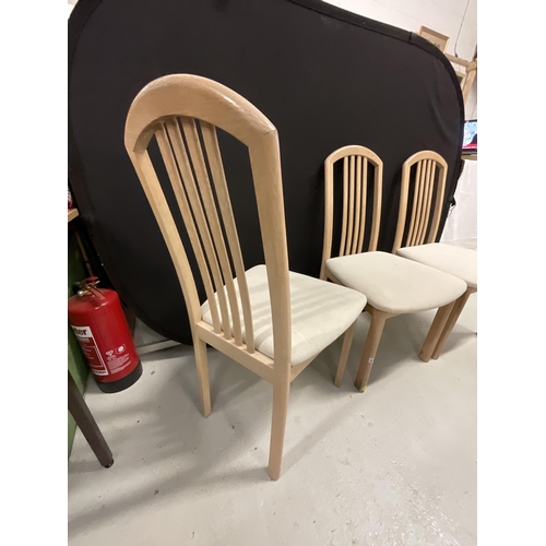 230 - 3 MODERN LIMED OAK DINING CHAIRS