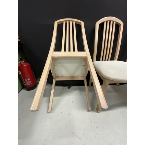 230 - 3 MODERN LIMED OAK DINING CHAIRS