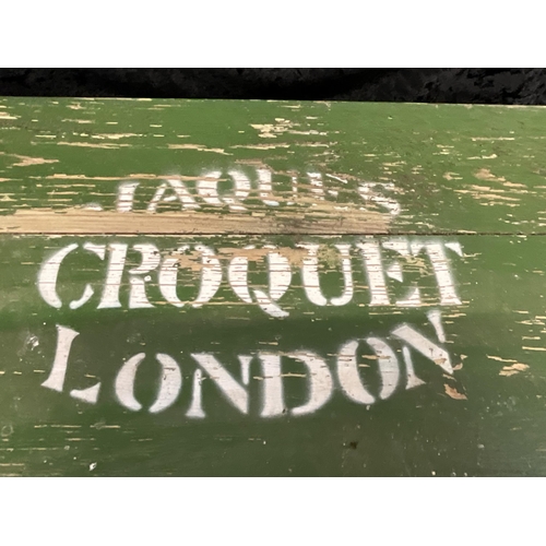 255 - VINTAGE JACQUES OF LONDON CROQUET SET