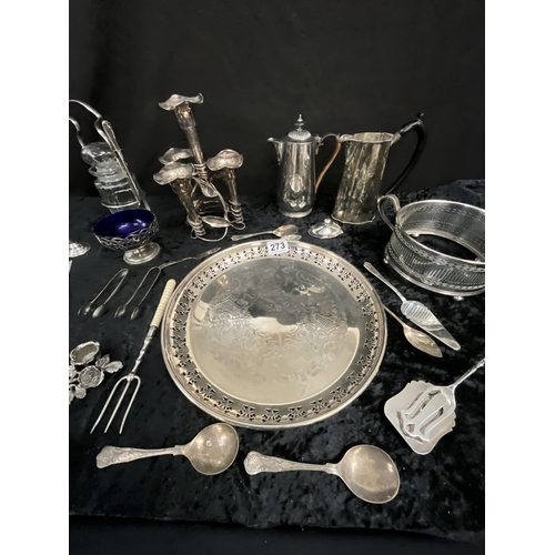 273 - BOX OF SILVER PLATED ITEMS