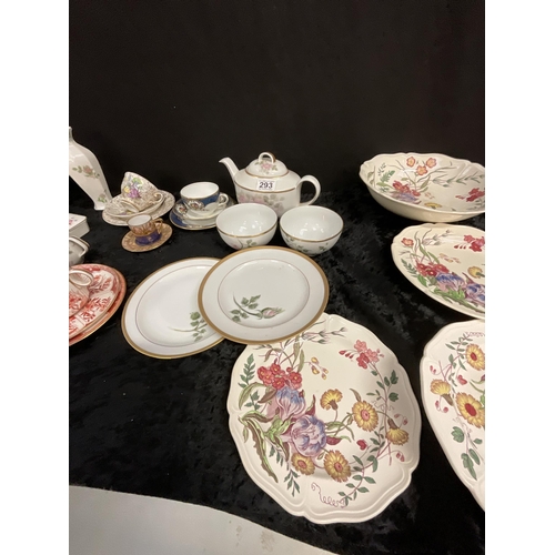 293 - BOX OF CHINA TO INC MINTON COALPORT ETC