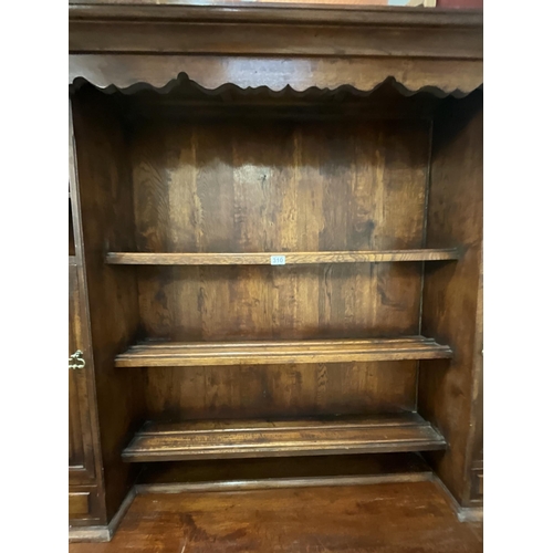 310 - OAK SHROPSHIRE DRESSER WITH RACK WITH 3 DRAWERS TO BASE H81