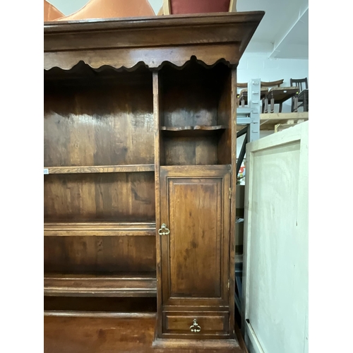 310 - OAK SHROPSHIRE DRESSER WITH RACK WITH 3 DRAWERS TO BASE H81