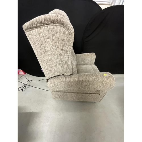 317 - UPHOLSTERED RISE AND RECLINE ELECTRIC CHAIR