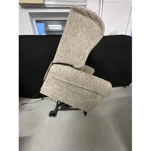 317 - UPHOLSTERED RISE AND RECLINE ELECTRIC CHAIR