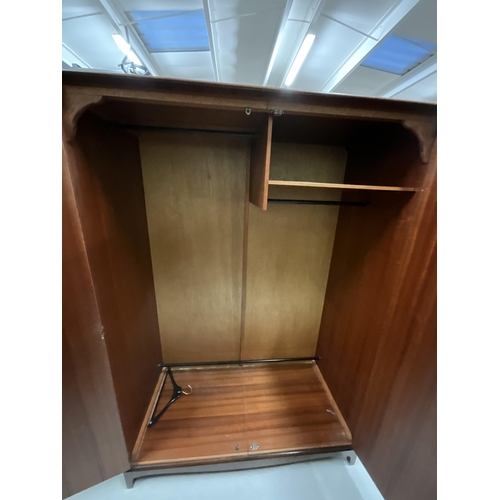 322 - STAG MERRIDEW MAHOGANY ALL HANGING DOUBLE WARDROBE H70