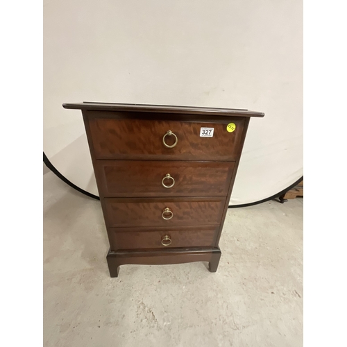 327 - STAG MERRIDEW MAHOGANY 4 DRAWER BEDROOM CHEST H28