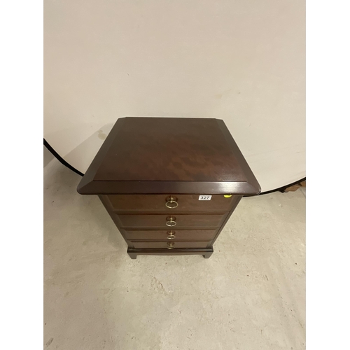 327 - STAG MERRIDEW MAHOGANY 4 DRAWER BEDROOM CHEST H28