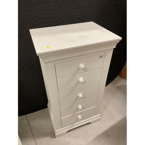 339 - MODERN WHITE 4 DRAWER WELLINGTON CHEST H41