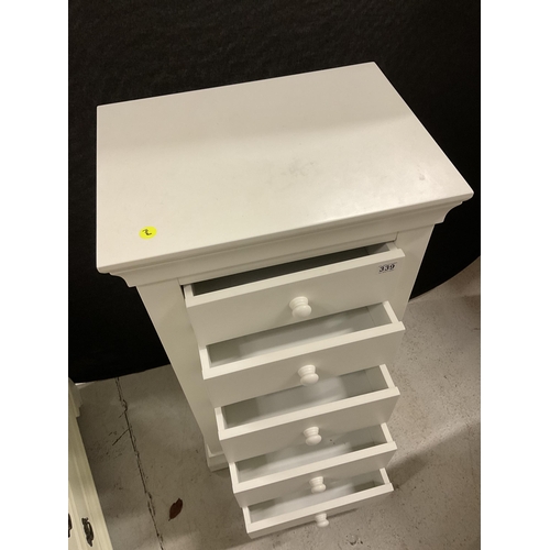 339 - MODERN WHITE 4 DRAWER WELLINGTON CHEST H41