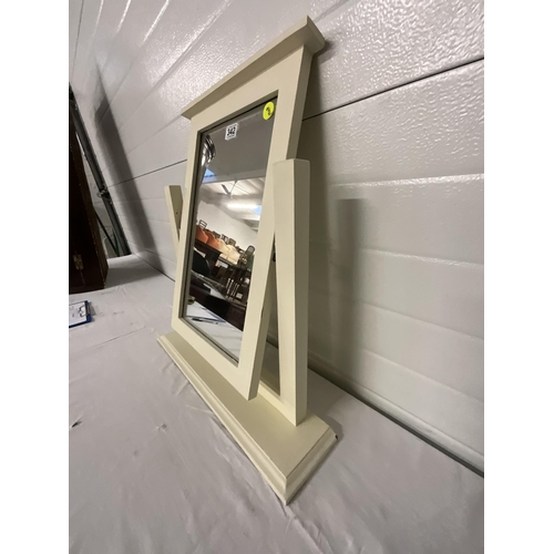 342 - PAINTED FREE STANDING BEDROOM MIRROR H26