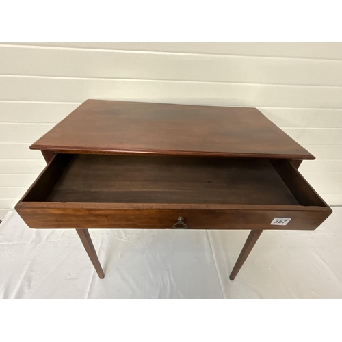 357 - GEORGIAN MAHOGANY SIDE TABLE WITH DRAWER H29