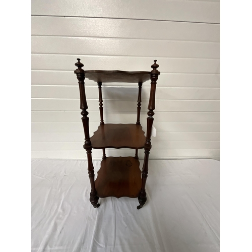 361 - VICTORIAN MAHOGANY 3 TIER WOT NOT H31