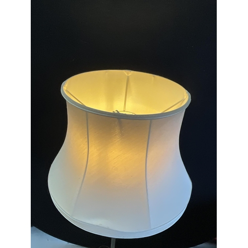 376 - BRASS STANDARD LAMP AND SHADE H52