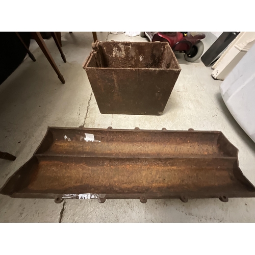 411 - CAST IRON FEEDING TROUGH A/F 36