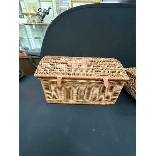 12 - 2 WICKER PICNIC BASKETS