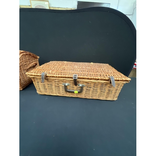 12 - 2 WICKER PICNIC BASKETS