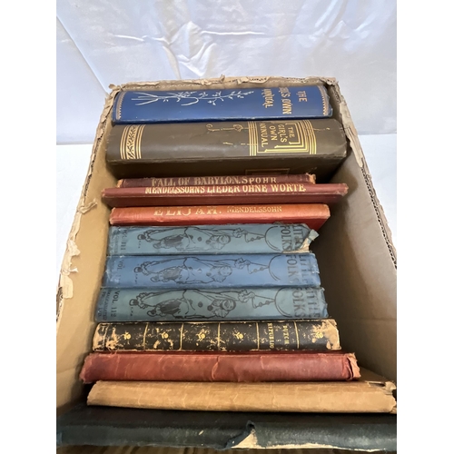 20 - BOX OF VINTAGE BOOKS TO INCLUDE THE GIRLS OWN ANNUAL ETC