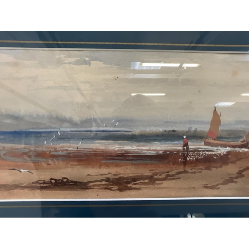 21 - MODERN GILT FRAMED WATERCOLOUR AND A FRAMED OILS ON BOARD - LARGEST 16