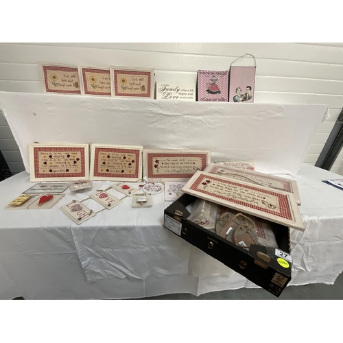 27 - BOX OF NEW WALL PLAQUES ETC