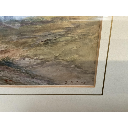 37 - PAIR OF GILT FRAMED WATERCOLOURS MOUNTAIN SCENE SIGNED E ST JOHN 25