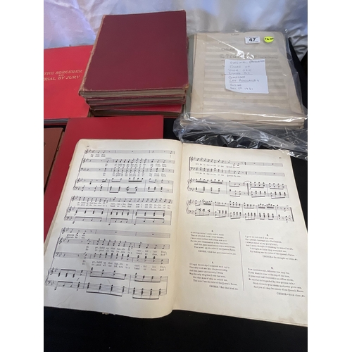 47 - QTY OF SHEET MUSIC TO INCLUDE A ORIGINAL HAND WRITTEN SCORE OF OHON, ORIE SIGNED BY COMPOSER LEO ROW... 