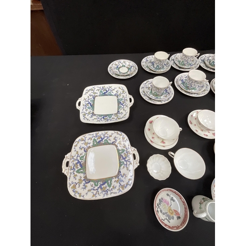 48 - BOX OF CHINA TO INCLUDE VICTORIAN ROYAL STAFFORD PART TEA SERVICE