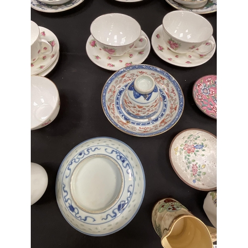 48 - BOX OF CHINA TO INCLUDE VICTORIAN ROYAL STAFFORD PART TEA SERVICE