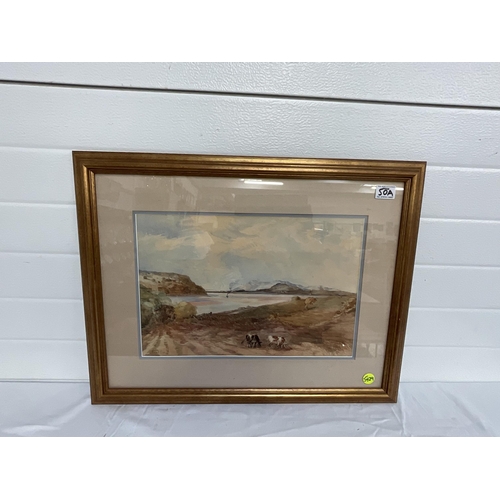 50A - FRAMED WATERCOLOUR SIGNED D COX 26