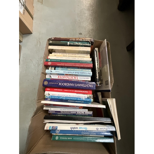 53 - 3 BOXES OF BOOKS TO INCLUDE YACHTING ETC