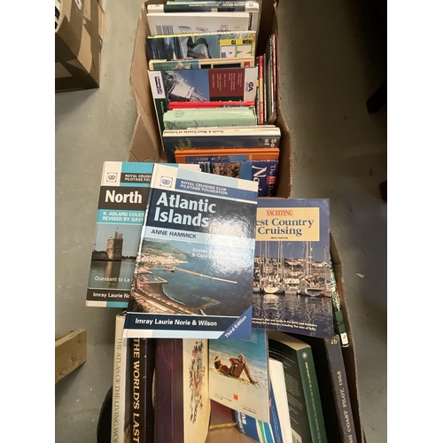 53 - 3 BOXES OF BOOKS TO INCLUDE YACHTING ETC