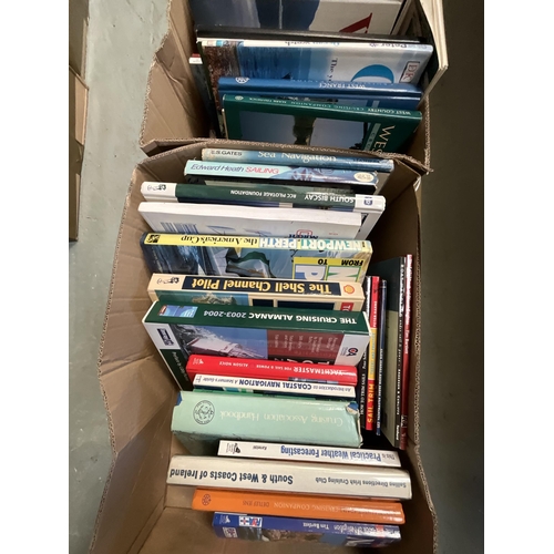 53 - 3 BOXES OF BOOKS TO INCLUDE YACHTING ETC