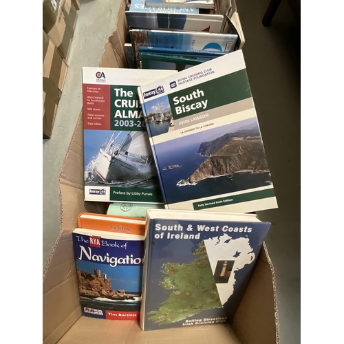 53 - 3 BOXES OF BOOKS TO INCLUDE YACHTING ETC