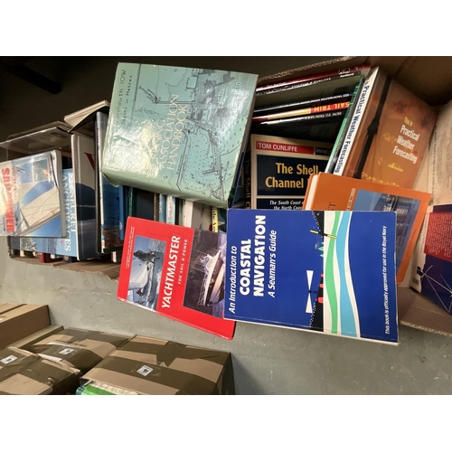 53 - 3 BOXES OF BOOKS TO INCLUDE YACHTING ETC