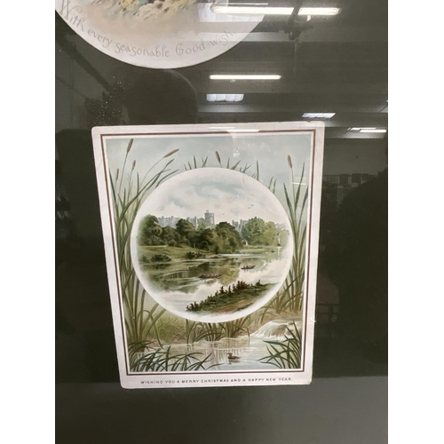 75A - FRAMED VICTORIAN CARDS 21