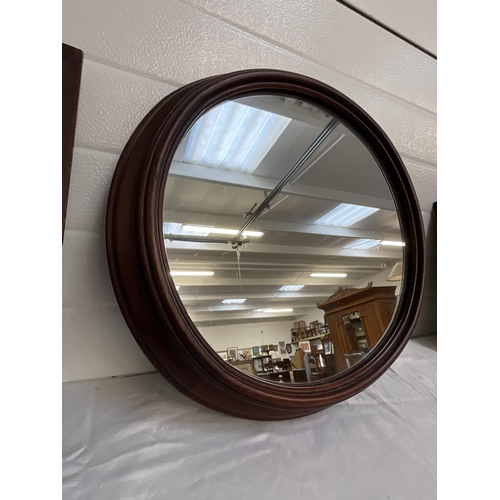 76 - 2 MAHOGANY FRAMED WALL MIRRORS
14