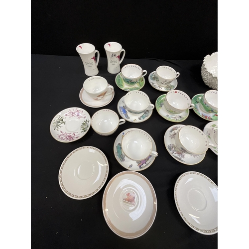 82 - BOX OF CHINA TO INCLUDE ROYAL WORCESTER, COALPORT ETC