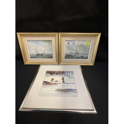 94 - PAIR OF FRAMED SEASCAPES SIGNED ROB MOURS  11