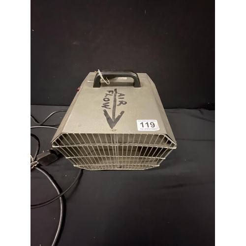 119 - VINTAGE PARWIN FAN HEATER