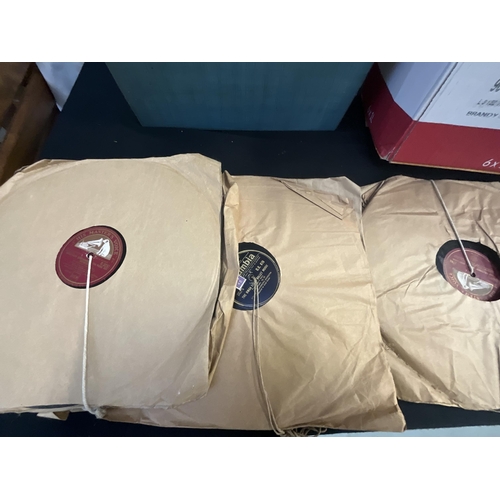 126 - CASE AND BOX OF 78 RECORDS