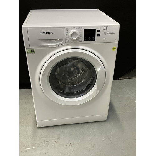 343 - HOTPOINT 8KG AUTO WASHING MACHINE